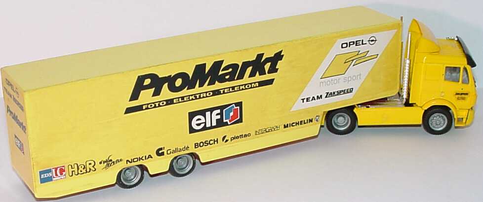 Foto 1:87 Mercedes-Benz SK Fv Cv RenntransportSzg 2/2 Opel Team Zakspeed, Promarkt (Handmade) herpa