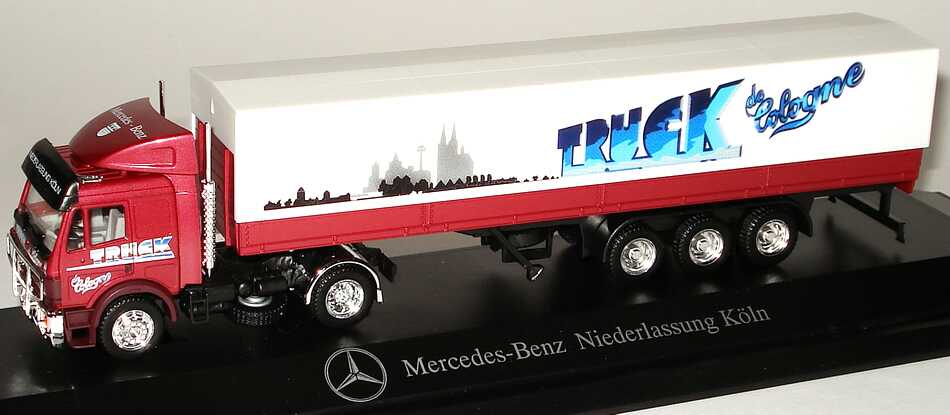 Foto 1:87 Mercedes-Benz SK Fv PPSzg 2/3 rot-met. Truck de Cologne, Truck Center Köln Werbemodell herpa