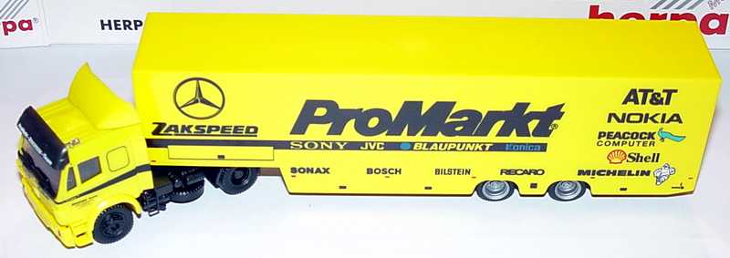 Foto 1:87 Mercedes-Benz SK Fv RenntransportSzg 2/2 Zakspeed, Promarkt herpa 036276