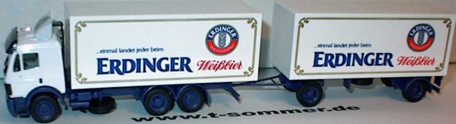 Foto 1:87 Mercedes-Benz SK GetränkeKoHgz 3/2 Erdinger Weißbier herpa 182089