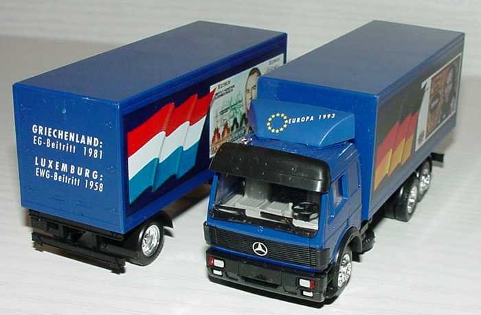 Foto 1:87 Mercedes-Benz SK KoHgz 3/2 EG Währungs-Truck 1993 Deutschlan/Dänemark/Griechenland/Luxemburg herpa