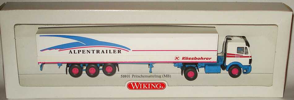 Foto 1:87 Mercedes-Benz SK PPSzg 2/3 Kässbohrer Alpentrailer Wiking 51001