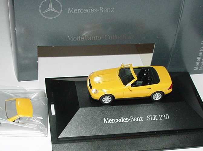 Foto 1:87 Mercedes-Benz SLK 230 (R170) gelb Werbemodell herpa B66005627