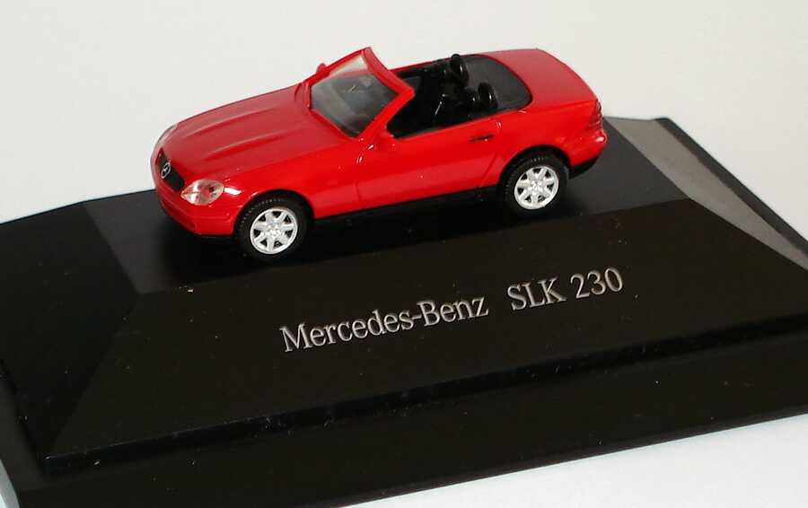 Foto 1:87 Mercedes-Benz SLK 230 (R170) rot (ohne Hardtop) Werbemodell herpa B66005626