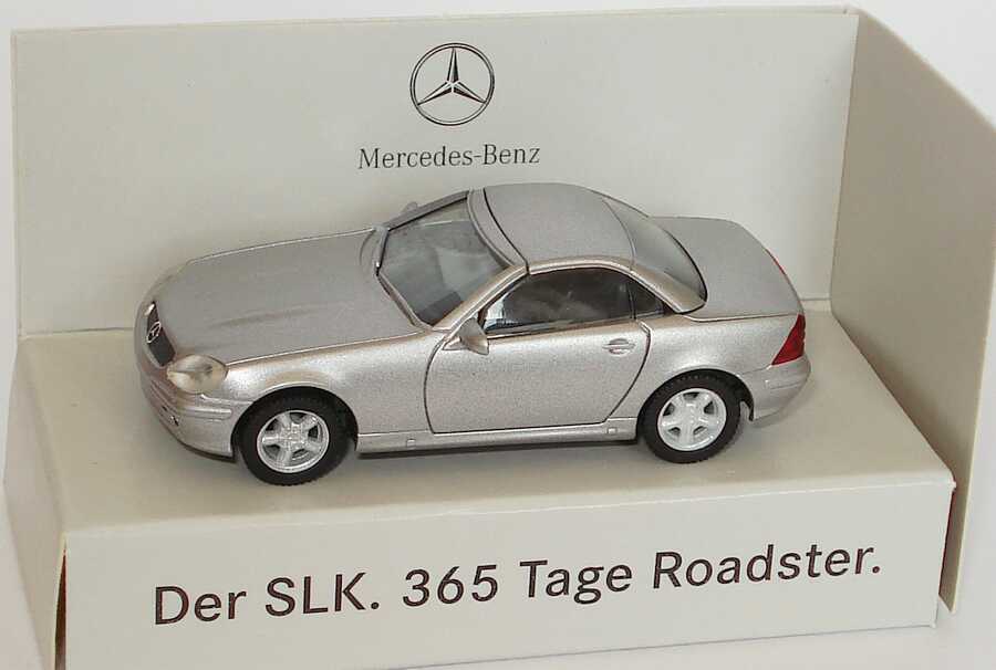 Foto 1:87 Mercedes-Benz SLK 230 (R170) silber-met. Der SLK. 365 Tage Roadster. Werbemodell herpa
