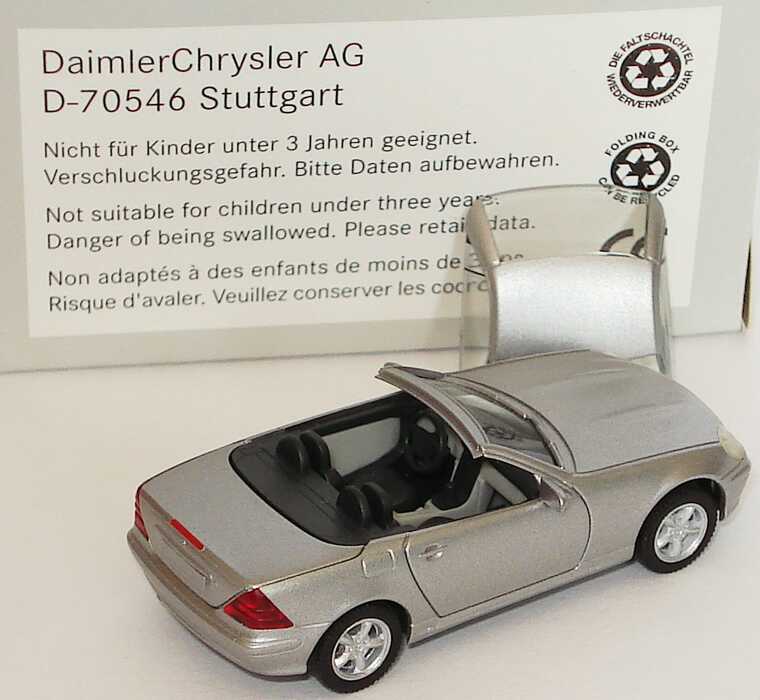 Foto 1:87 Mercedes-Benz SLK 230 (R170) silber-met. Der SLK. 365 Tage Roadster. Werbemodell herpa