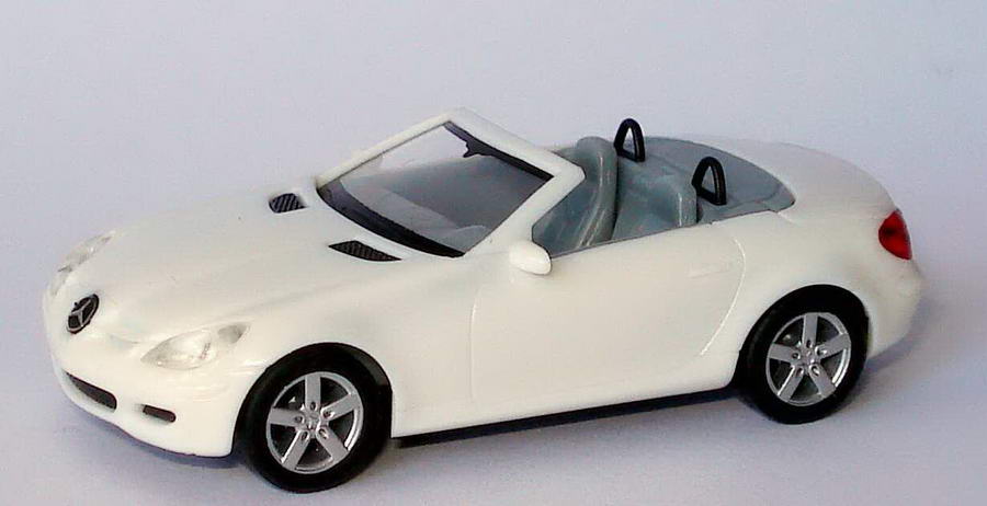 Foto 1:87 Mercedes-Benz SLK (R171) weiß herpa 150743