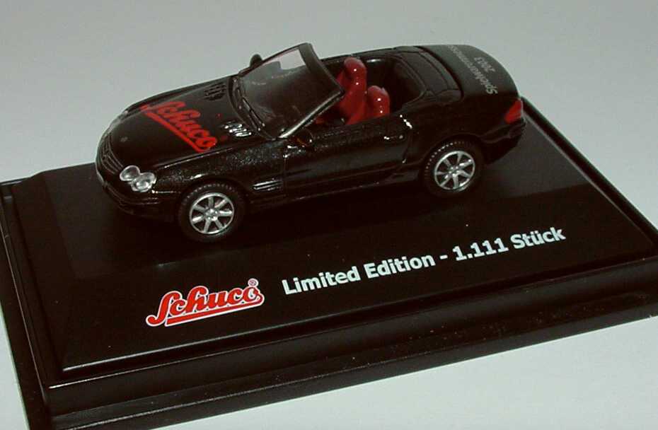 Foto 1:87 Mercedes-Benz SL 500 (R230) schwarz Schuco Spielwarenmesse 2003 (Messemodell Spielwarenmesse Nürnberg 2003) Schuco