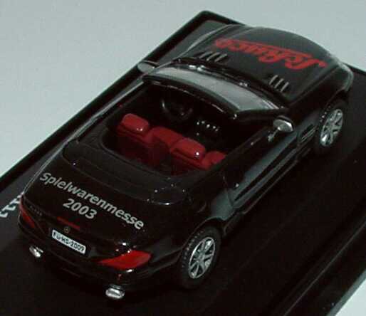 Foto 1:87 Mercedes-Benz SL 500 (R230) schwarz Schuco Spielwarenmesse 2003 (Messemodell Spielwarenmesse Nürnberg 2003) Schuco