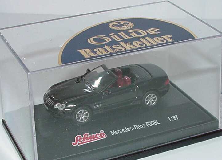 Foto 1:87 Mercedes-Benz SL 500 (R230)  schwarz-met. Gilde Ratskeller Schuco 21614