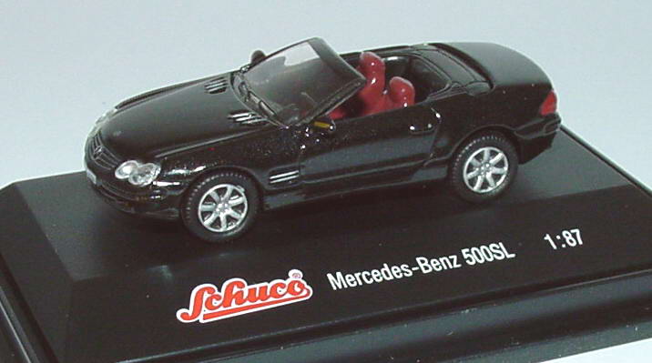 Foto 1:87 Mercedes-Benz SL 500 (R230)  schwarz-met. Schuco 21614