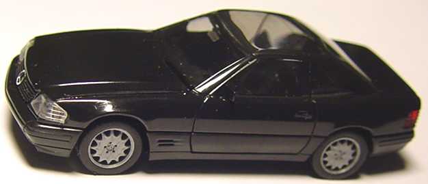 Foto 1:87 Mercedes-Benz SL 500 (R129, Modell 95) schwarz, Hardtop transparent herpa