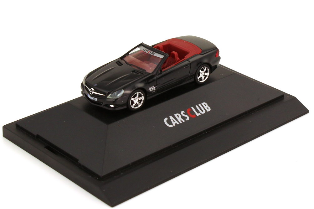 Foto 1:87 Mercedes-Benz SL 600 R230 MOPF schwarz - Cars Club HCC-Modell 2008 - herpa 197847