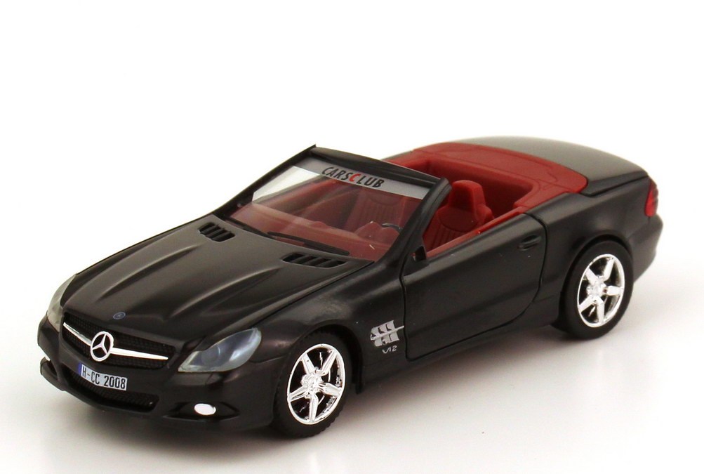Foto 1:87 Mercedes-Benz SL 600 R230 MOPF schwarz - Cars Club HCC-Modell 2008 - herpa 197847