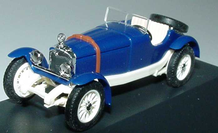 Foto 1:87 Mercedes-Benz SSK 1928 blau/weiß Messemodell 1997, Auflage 1500 Stück Busch