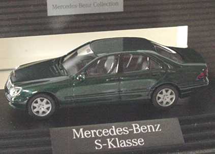 Foto 1:87 Mercedes-Benz S 500 (W220) grün-met. Werbemodell Wiking B66005654