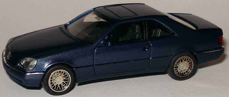 Foto 1:87 Mercedes-Benz S 600 Coupé (W140) blau-met. mit BBS-Felgen (Umbau) herpa 100526