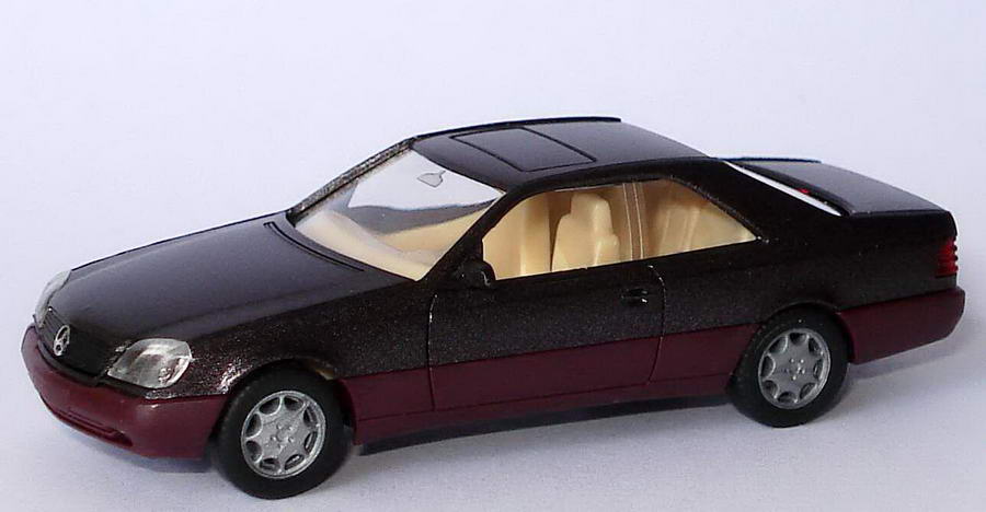 Foto 1:87 Mercedes-Benz S 600 Coupé (W140) dunkelbordeaux-met. herpa 031134/147200