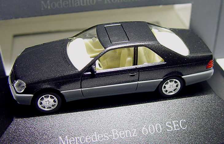 Foto 1:87 Mercedes-Benz S 600 Coupé W140 schwarz-met. Werbemodell herpa B66005608