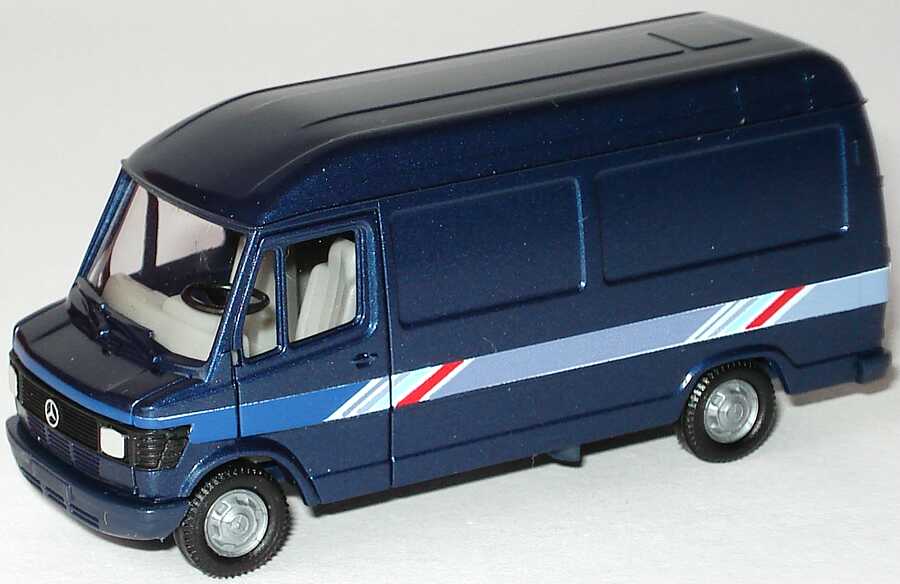Foto 1:87 Mercedes-Benz Setpackung IAA´87 (100 D Bus + 207D Kasten Hochdach + T2 PP blaumet.) Werbemodell herpa