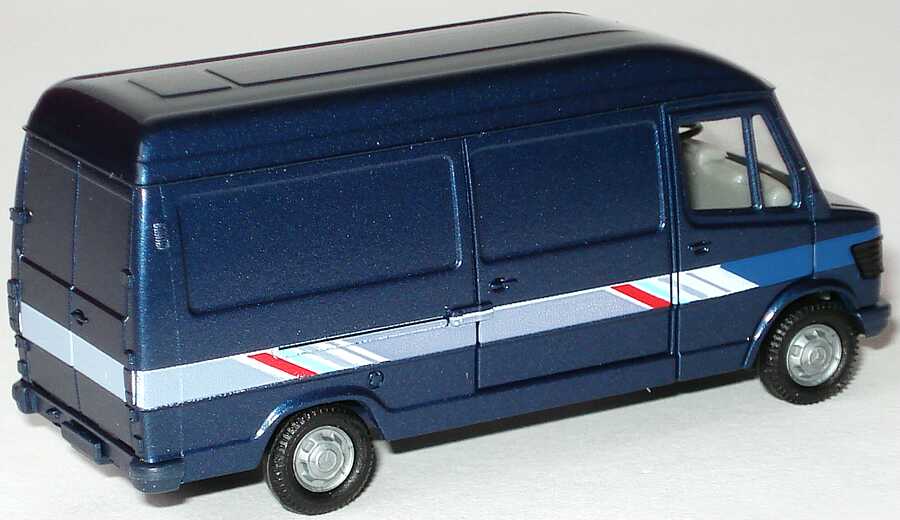 Foto 1:87 Mercedes-Benz Setpackung IAA´87 (100 D Bus + 207D Kasten Hochdach + T2 PP blaumet.) Werbemodell herpa