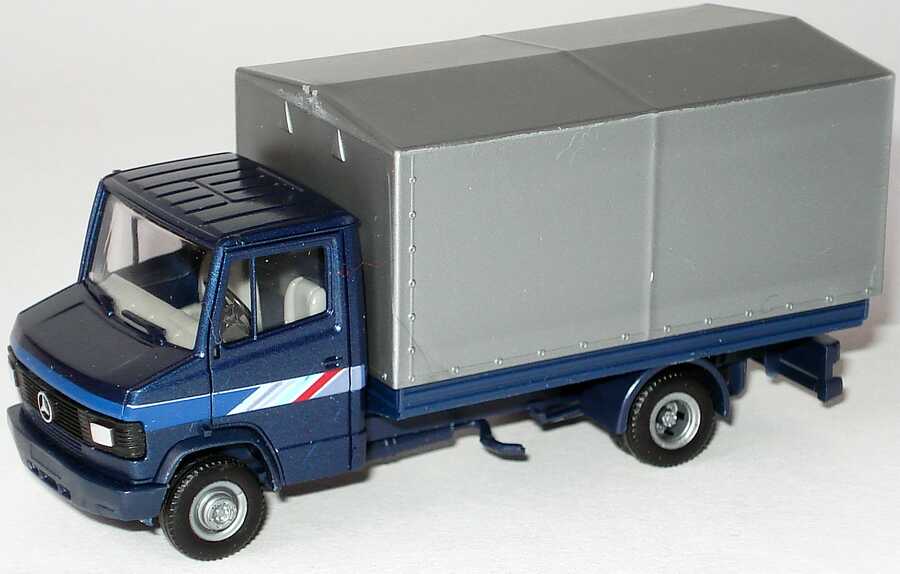 Foto 1:87 Mercedes-Benz Setpackung IAA´87 (100 D Bus + 207D Kasten Hochdach + T2 PP blaumet.) Werbemodell herpa