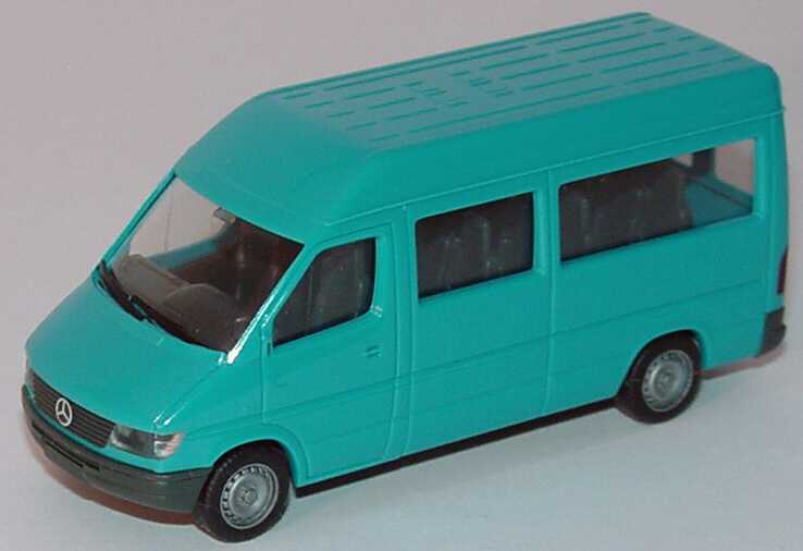 Foto 1:87 Mercedes-Benz Sprinter Bus Hochdach türkis herpa 042666