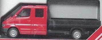 Foto 1:87 Mercedes-Benz Sprinter Doka Pritsche rot/schwarz herpa 042871