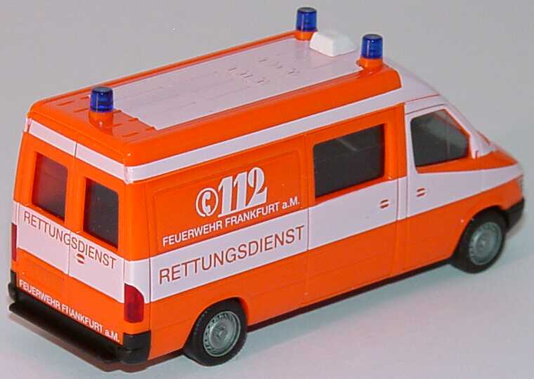 Foto 1:87 Mercedes-Benz Sprinter Kasten Hochdach Feuerwehr Frankfurt a. M., Rettungsdienst herpa 042604