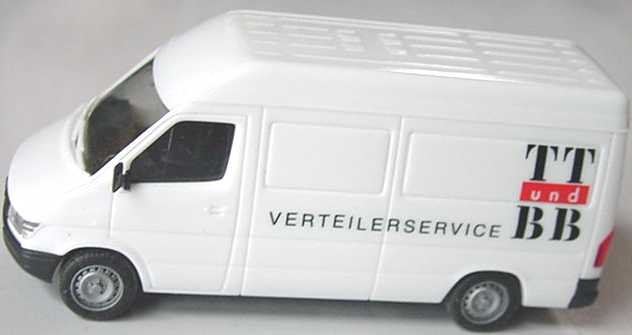 Foto 1:87 Mercedes-Benz Sprinter Kasten Hochdach TT und BB Verteilerservice (Mängel) herpa