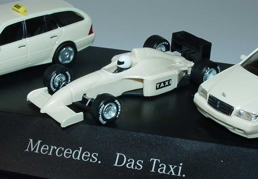 Foto 1:87 Mercedes-Benz Taxi-Packung III (2 x C-Klasse Facelift + Formel 1) Mercedes. Das Taxi. Werbemodell herpa
