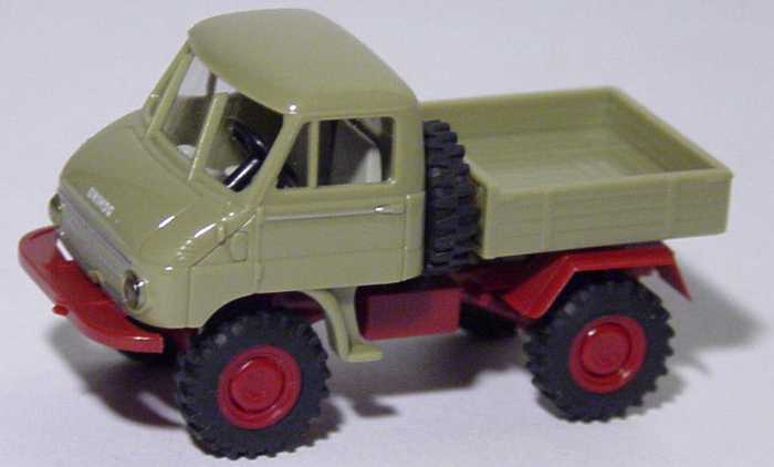 Foto 1:87 Mercedes-Benz Unimog 411 mit Pritsche grau Brekina 39000