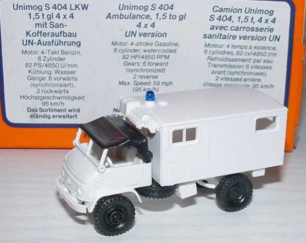 Foto 1:87 Mercedes-Benz Unimog S 404 Sanitätskoffer UN Roco H0356S