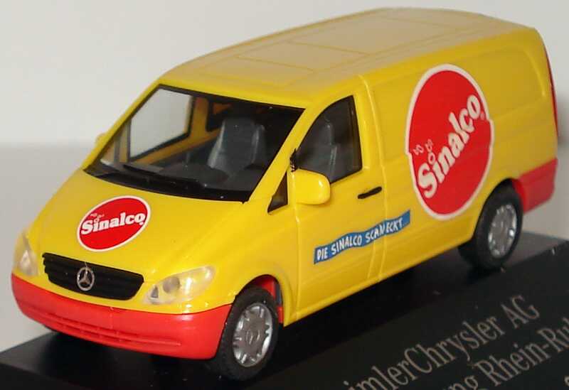 Foto 1:87 Mercedes-Benz Vito II Kasten Sinalco, DaimlerChrysler AG Niederlassung Rhein-Ruhr herpa 273633