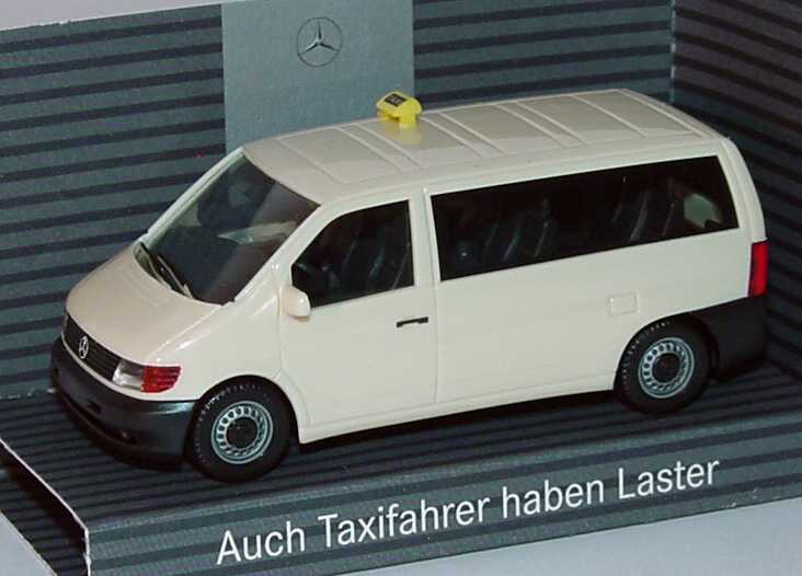 Foto 1:87 Mercedes-Benz Vito Kombi Taxi Auch Taxifahrer haben Laster Werbemodell herpa