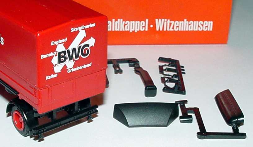Foto 1:87 Mercedes-Benz WPPHgz 3/2 BWG, täglich England, täglich Paris (in Werbekarton) herpa