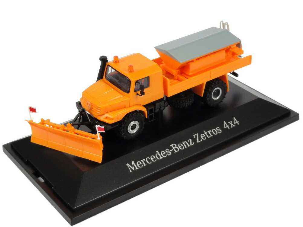 Foto 1:87 Mercedes-Benz Zetros 4x4 Winterdienst kommunal orange Werbemodell Cursor B66005258