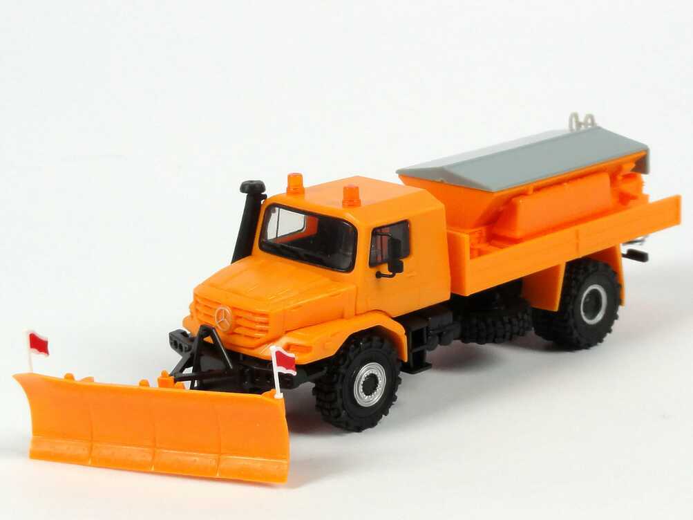 Foto 1:87 Mercedes-Benz Zetros 4x4 Winterdienst kommunal orange Werbemodell Cursor B66005258