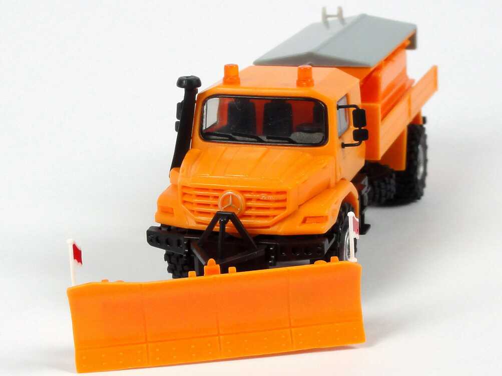 Foto 1:87 Mercedes-Benz Zetros 4x4 Winterdienst kommunal orange Werbemodell Cursor B66005258
