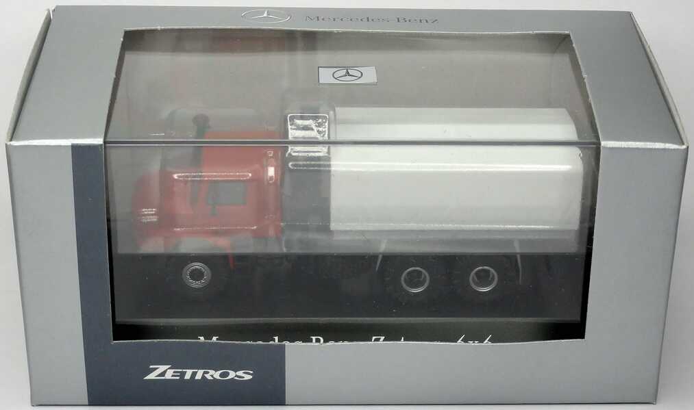 Foto 1:87 Mercedes-Benz Zetros 6x6 Pritsche/Plane mit Ladekran rubinrot Werbemodell Cursor B66005257
