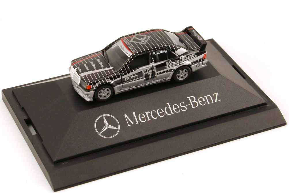 Foto 1:87 Mercedes-Benz 190E 2.5-16 Evolution I DTM 1990 AMG, König-Pilsener Nr.7, K. Ludwig Werbemodell herpa