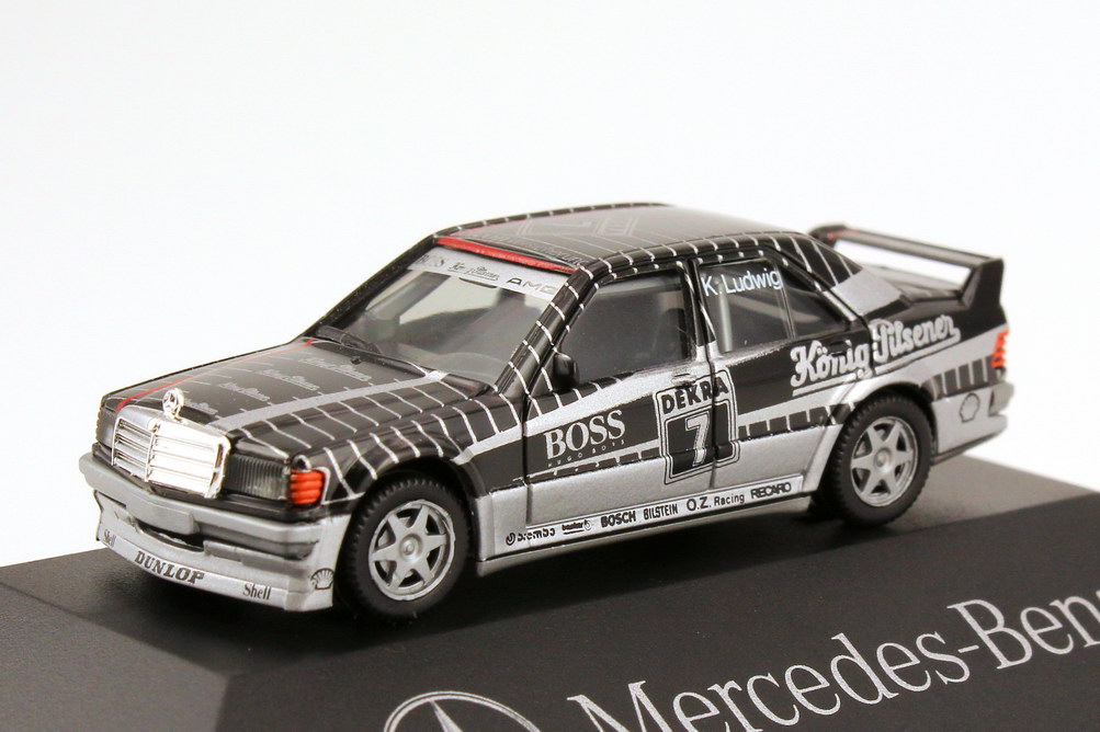Foto 1:87 Mercedes-Benz 190E 2.5-16 Evolution I DTM 1990 AMG, König-Pilsener Nr.7, K. Ludwig Werbemodell herpa