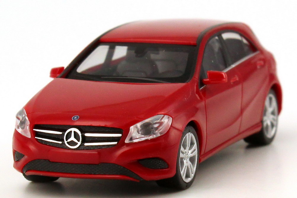 Foto 1:87 Mercedes-Benz A-Klasse 2012 W176 jupiter-rot - Werbemodell - herpa B66960118