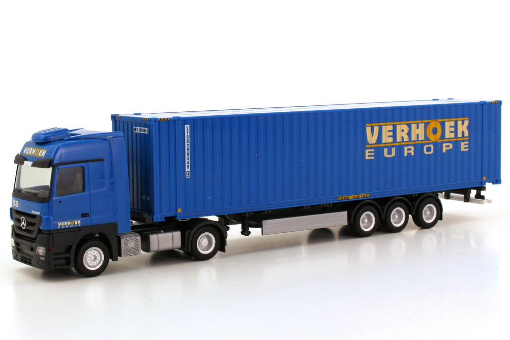 Foto 1:87 Mercedes-Benz Actros LH MP2 Fv 45ft. Container-Szg 2/3 Verhoek Europe (Niederlande) herpa 156325