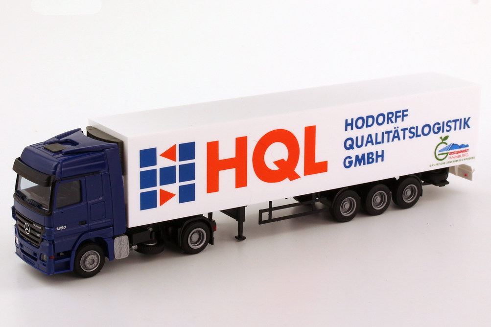 Foto 1:87 Mercedes-Benz Actros LH MP2 Fv Cv KükoSzg 2/3 HQL - Hodorff Qualitätslogistik GmbH AMW/AWM 56537