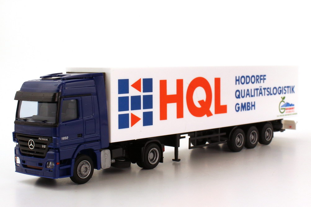 Foto 1:87 Mercedes-Benz Actros LH MP2 Fv Cv KükoSzg 2/3 HQL - Hodorff Qualitätslogistik GmbH AMW/AWM 56537