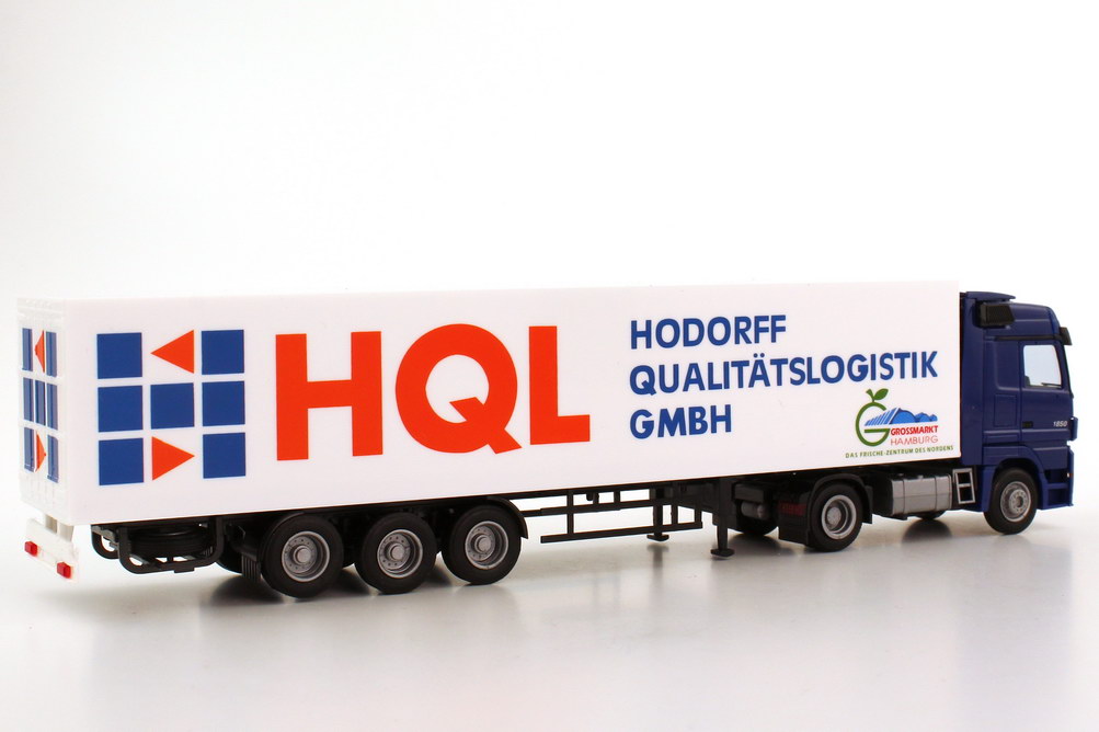 Foto 1:87 Mercedes-Benz Actros LH MP2 Fv Cv KükoSzg 2/3 HQL - Hodorff Qualitätslogistik GmbH AMW/AWM 56537