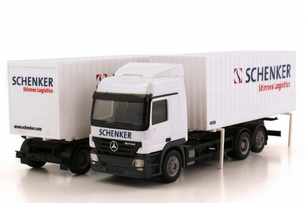 Foto 1:87 Mercedes-Benz Actros L MP2 Cargobox-WKo-Hgz 3/2 Schenker Stinnes Logistics herpa 151597