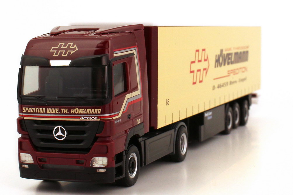 Foto 1:87 Mercedes-Benz Actros L MP3 Fv Cv Gp-Szg 2/3 Hövelmann Spedition, 46459 Rees-Empel herpa 155236