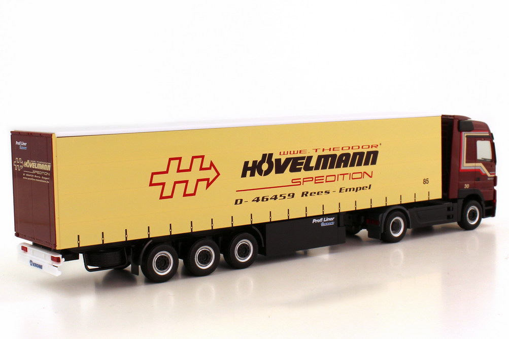 Foto 1:87 Mercedes-Benz Actros L MP3 Fv Cv Gp-Szg 2/3 Hövelmann Spedition, 46459 Rees-Empel herpa 155236